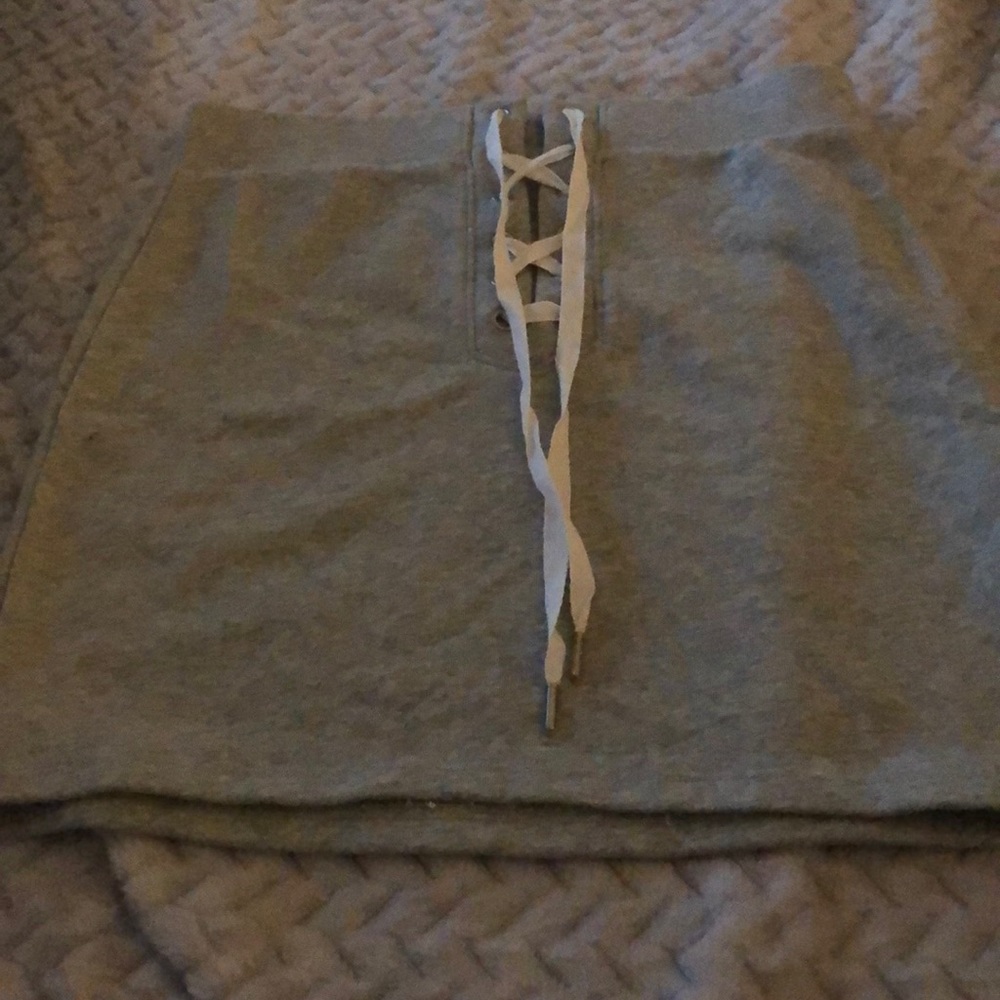 Grey sweatshirt skirt